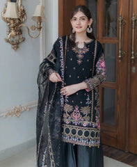 Meer Chiffon Embroidered 3pcs