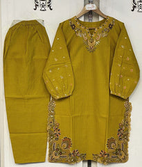 Bell sleeves Embroidered 2pcs