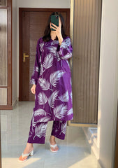 Feather Printed 2pcs