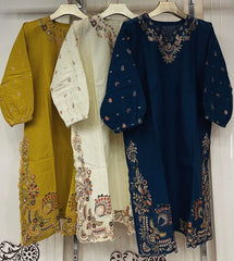 Bell sleeves Embroidered 2pcs