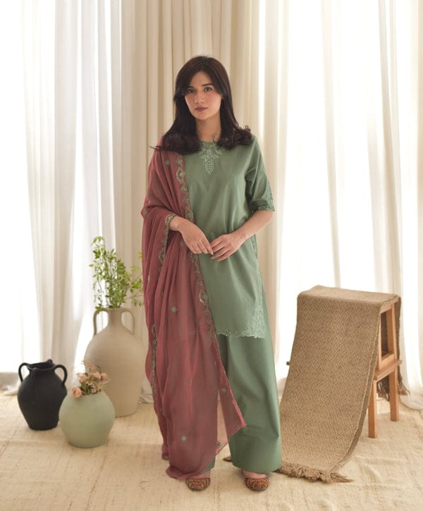 Green Zila 3PC Stitched